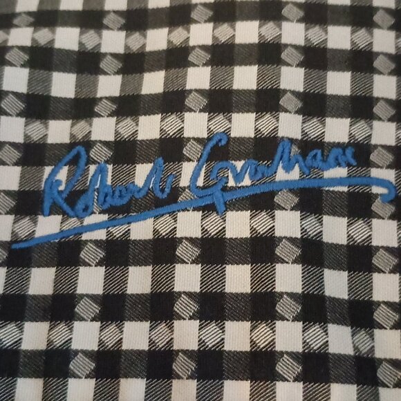Robert Graham Boys Classic Preppy Check Cotton Button Down Shirt Size L 14/16 - Picture 5 of 16
